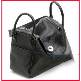 Genuine Leather Classic Black Color Tote Style Cross-Body Bags