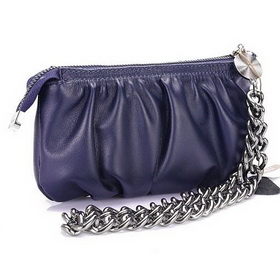 Delicate Purple 100% Genuine Leather Lady's Clutch Evening Bags