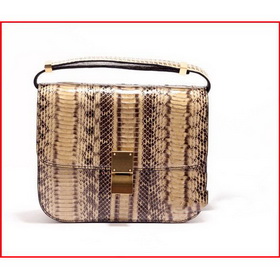 Snake Skin Pattern Leather Designer Lady's Classic Cross-Body Bags