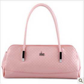 Pink Leather Evening Shoulder Bags