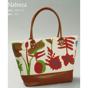 Canvas White Orange Tree Images On Shoulder Bags