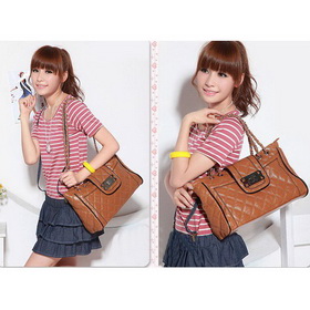 Vogue Female Aslant PU Matrial Coffee Messenger Bags