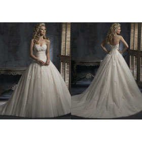 Embroidered & Lace One Shoulder Floor-length Quinceanera Dresses