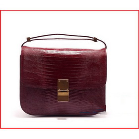 Ruffle Apperance Unique Wine Red Lady's Classic Cross-Body Bags