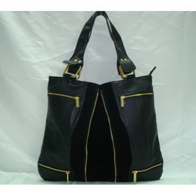 Special Designer Women's Fashion Black Zipper Genuine Leather Messenger Bags