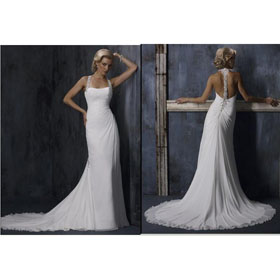 Sexy Styles Quinceanera White Backless Wedding Dresses