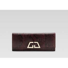 Unique Plum Color Luxury Python Pattern Leather Clutch Evening Bags