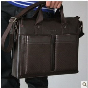Men's Business Genuine Leather Easy Push-button Shoulder Bags