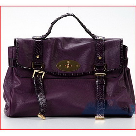 Cowhide Leather Snake Skin Leather Purple Color Cross-Body Bags