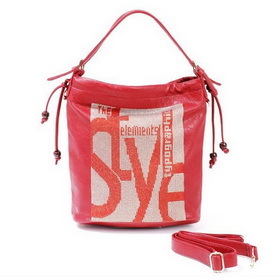 Women's Red Fashion Alphabet PU Material Tote Dual Function Bags