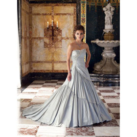 Princess Floor Length Halter Elastic Silk Iike Satin Wedding Dresses