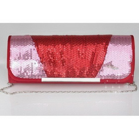 Beading Apperance Elegant Red Ladies' Clutch Style Evening Bags