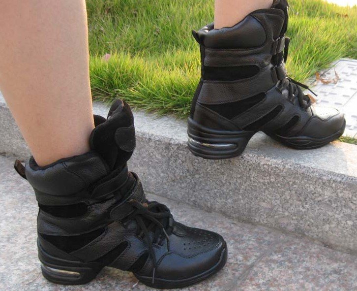 Modern Girl's Aerobics Increased Genuine Leather Best Balance Jazz Shoes
