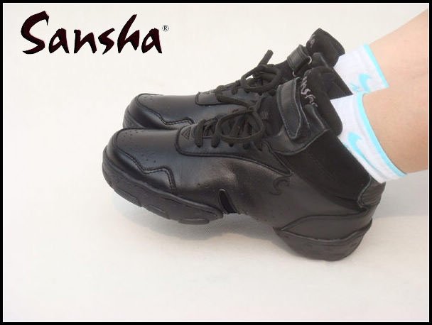 Wear-resisting Move Freely Increased Black Color Mesh of Modern Jazz Shoes