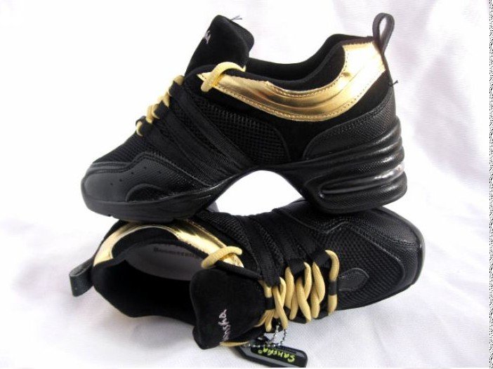 Increased Black Gold Best Balance Mesh of Modern Jazz Shoes