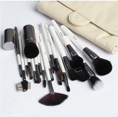 22 Pcs with Free Leather Professional Design Makeup Brushes