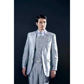 Light Blue Broad Shoulder Long Sleeve Groom Cravats & Cummerbunds