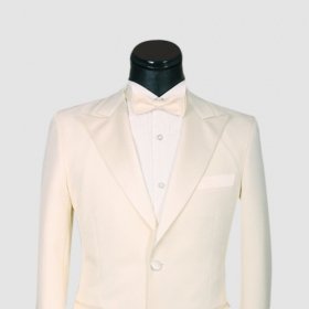 White Broad Shoulder Long Sleeve Groom Cravats & Cummerbunds