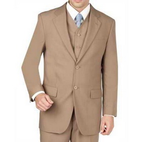 Light Brown With Two Buttons Long Sleeve Groom Cravats & Cummerbunds