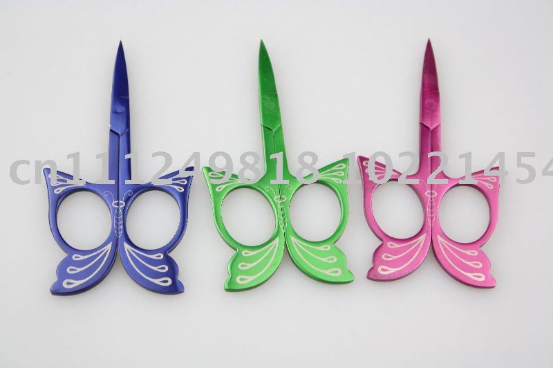 Stainless Steel Professional Eyebrow Butterfly Shapeed Makeup Scissors