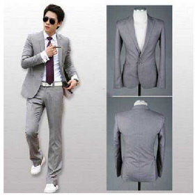 Cotton & Nylon Gray Long Sleeve Groom Ties, Cravats & Cummerbunds