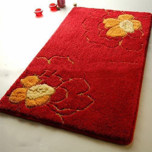 Hand Knotted Special Red Color 100% Polyester Carpet