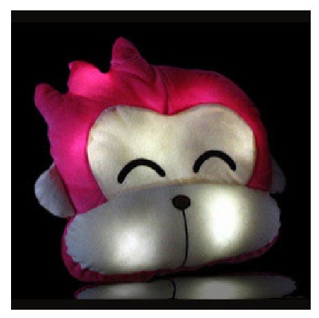 Monkey Shaped LED Design Home Soft Loading Pillow