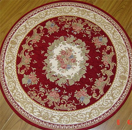 Cotton Design Elegant Red Color Flower Pattern Mat