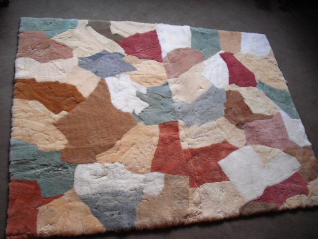 Winter High-quality 100% Wool Australia Wool Fur Plain Dyed Hotel Airplane Blanket