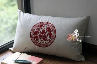 Printed Pattern Soft Feeling Cotton Canvas Cushion