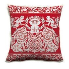 Cotton Canvas Boy Lion Pattern Home Soft Cushion