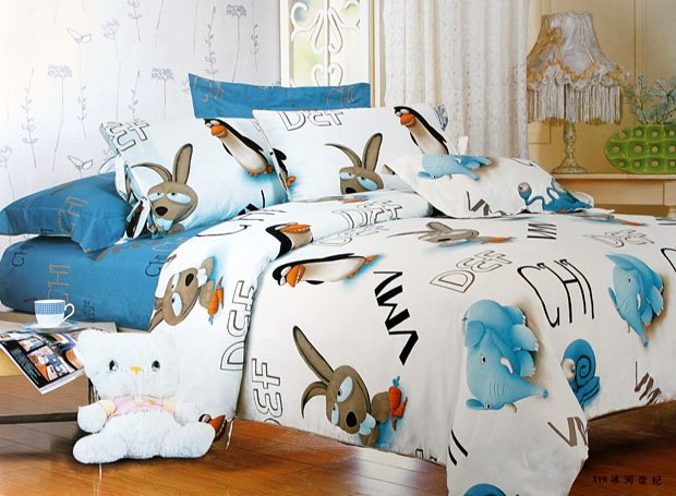 Cartoon Design Cotton Printed Bedspreads Coverlets Cushion