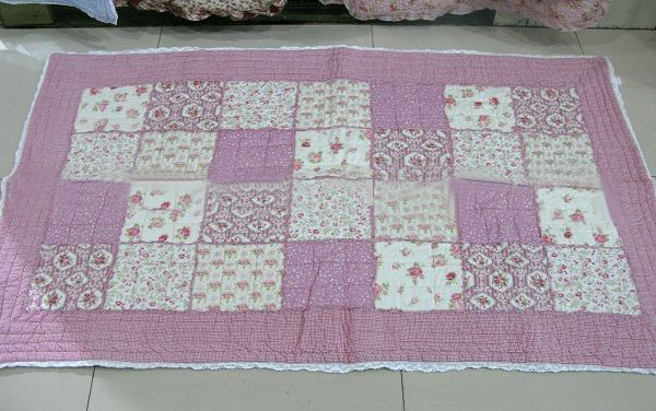 Durable Design Anti-Slip Colorful Style Cotton Flower Pattern Mat