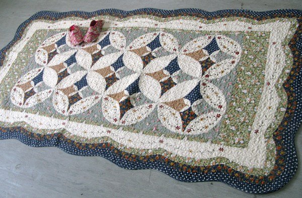 100% Cotton Style Elegant Color Durable Flower Pattern Mat