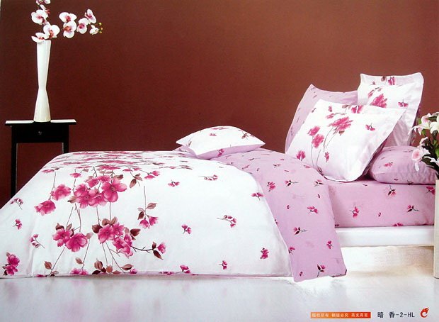Pink Flowers Home Soft Loading 4Pcs Set Style Cushion