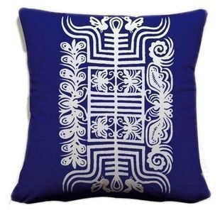 Cotton Canvas Fabric Home Soft Loading Unique Blue Cushion