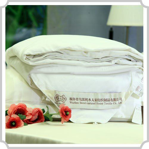 White Comfortable Quality Guaranteed Pure Natural Tussah Silk Quilt