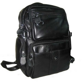 Korean Style Unisex Large 100% Genuine Leather Contrast Stitching Silver Tone Rings Travel Duffel Bags