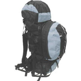 Light Blue & Black With Zipper Nylon Travel Duffel Bags