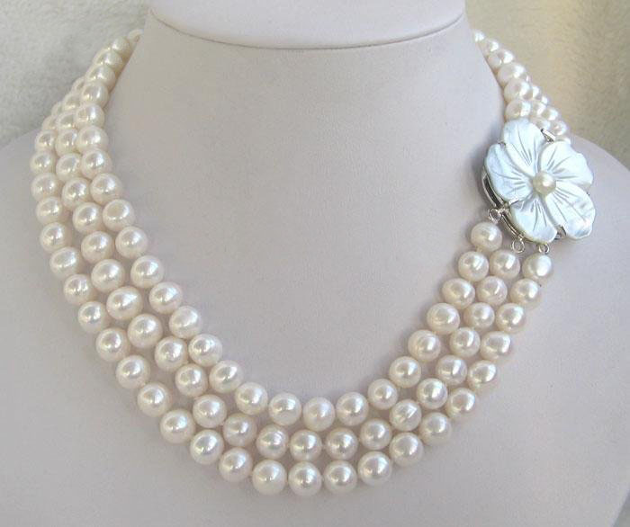 White Pearl Elegant Style Classic Design Jewelry Sets