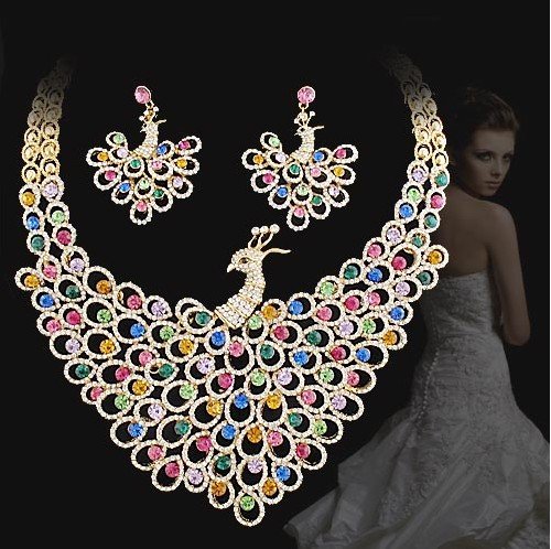 Luxury Style Elegant Design Colorful Diamond Jewelry Sets