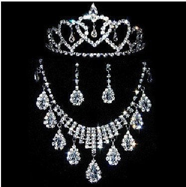 Bridal Style Diamond Flower Elegant Design Jewelry Sets