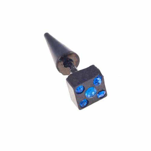 Black With Blue Light Plug & Tunnel Body Jewelry
