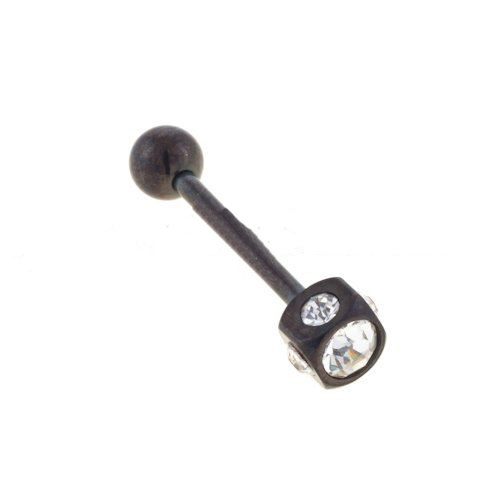 Black Stainless Steel With A Light Body Jewelry
