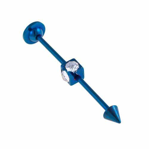Lighthouse Shape Stainless Steel Blue Body Jewelry