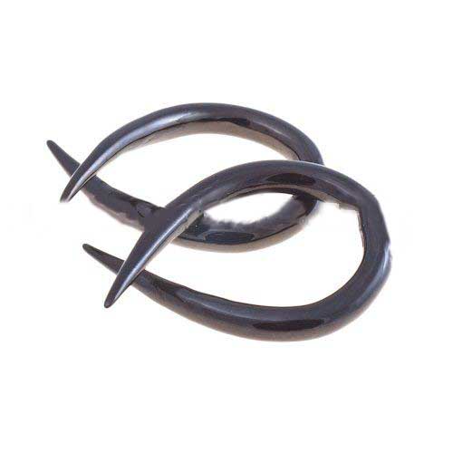 Black Stainless Steel Two Oval Shape Body Jewelry
