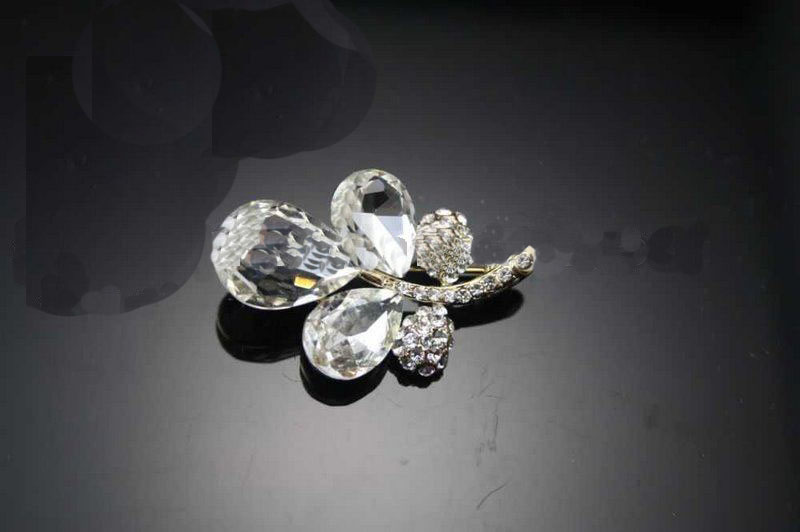 Fashion New Women Corrosion Resistance Crystal Brooch