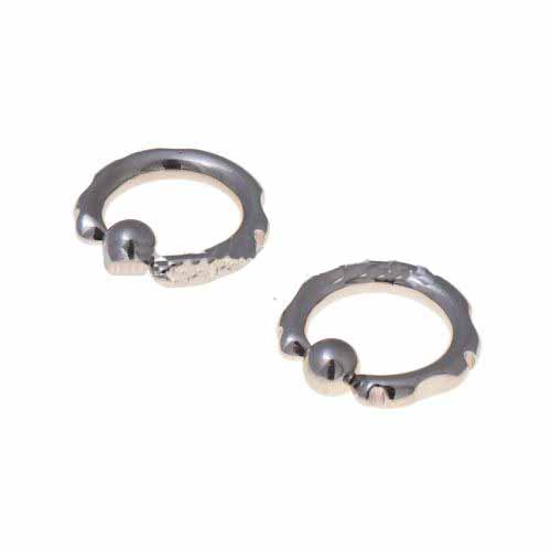 Gray Two Circles Stainless Steel Body Jewelry