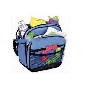 Blue With Zipper Nylon Cooler Bags