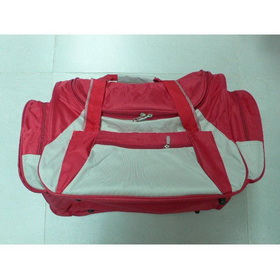 Red Color 600D Polyester Travel Sports Duffel Bags